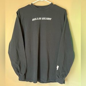 Billie Eilish long sleep black band tee Size M